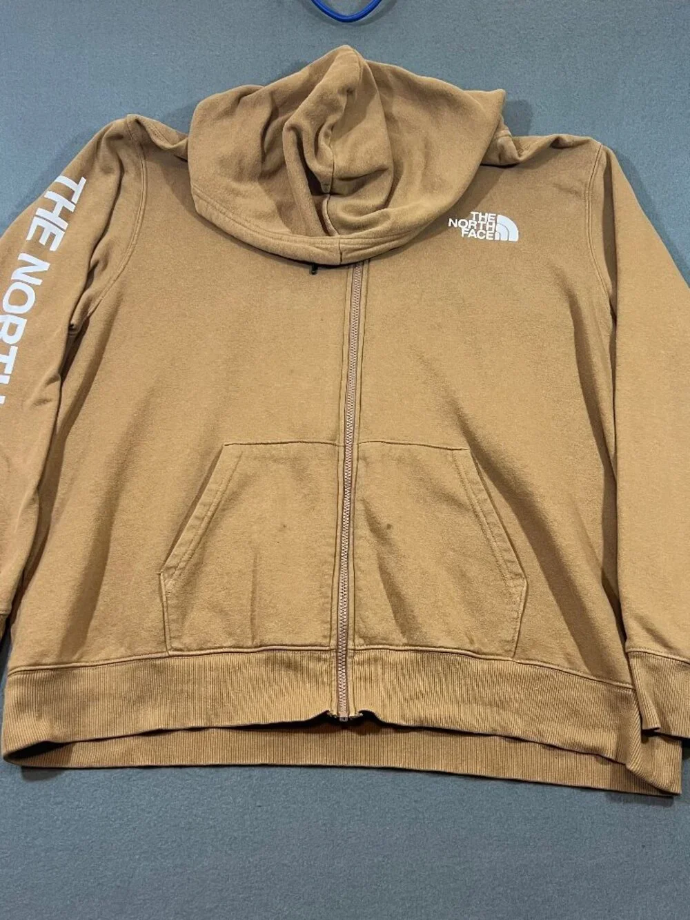 The North Face Full Zip Fleece Hoodie Gold / Mustard Yellow | XXL